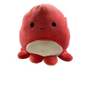 Kellytoy Squishmallows Style Octopus Plush Coral Pink Soft Stuffed Toy